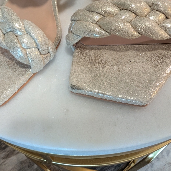 Dolce Vita Gold Braided Heels - Picture 7 of 7